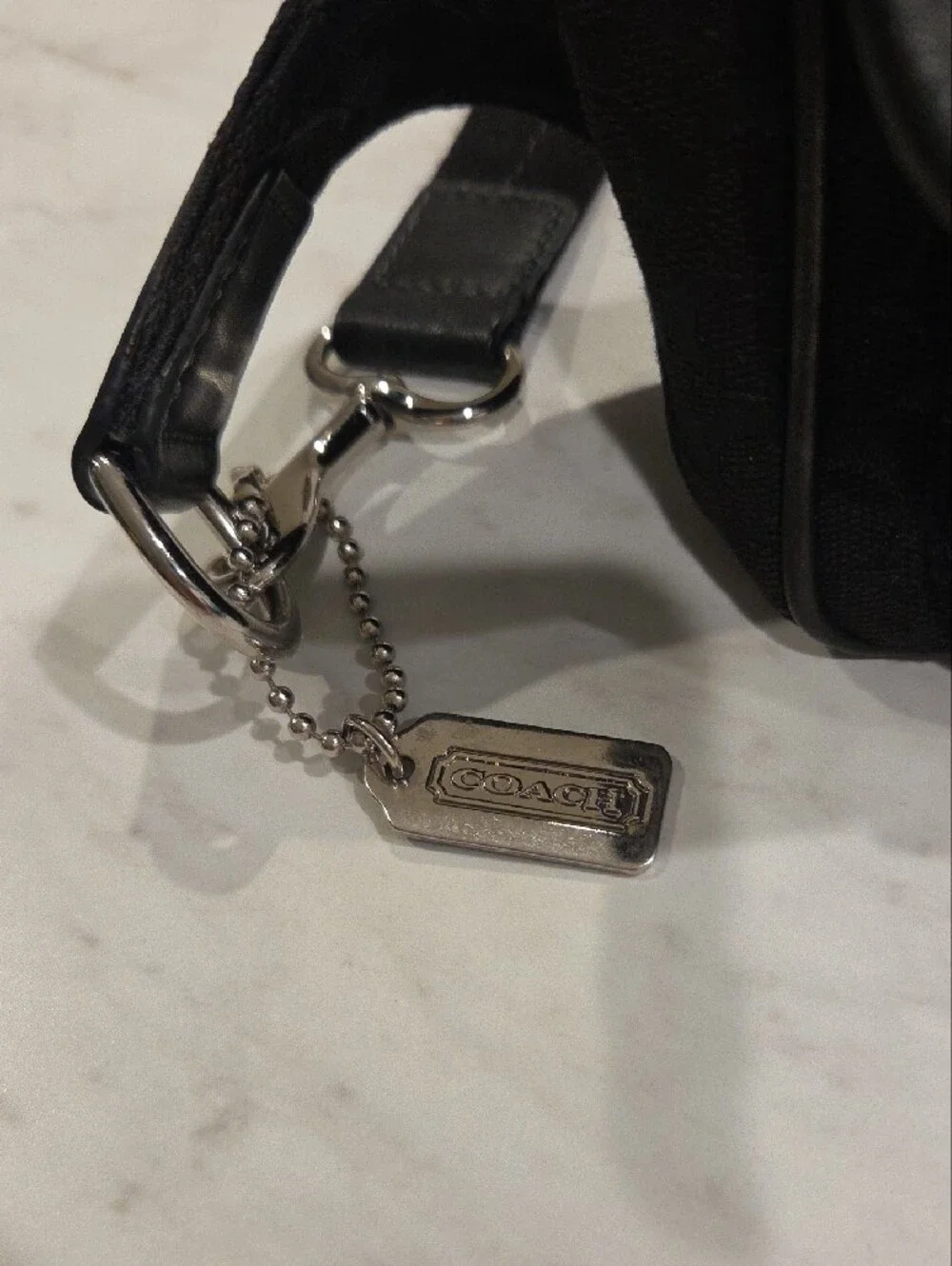 Coach Black Signature Logo Fanny Pack/Belt Bag Small